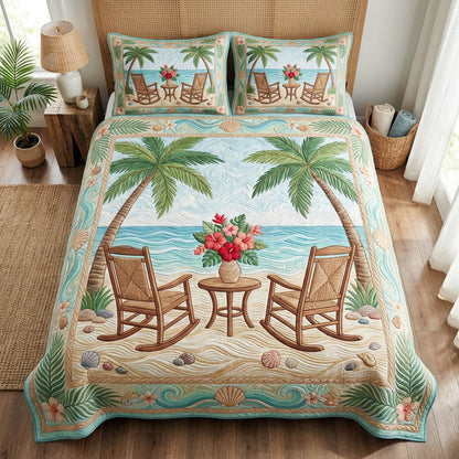 Coastal Retreat 3-Piece Quilted Bedding Set NCU0TV1929