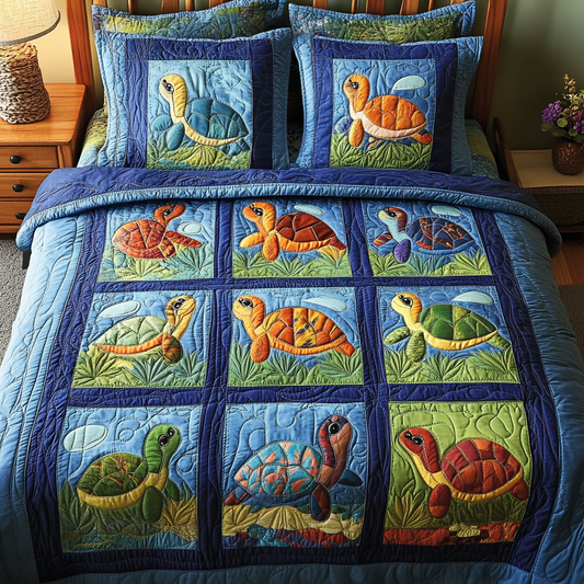 Coastal Retreat 3-Piece Quilted Bedding Set NCU0VH3121