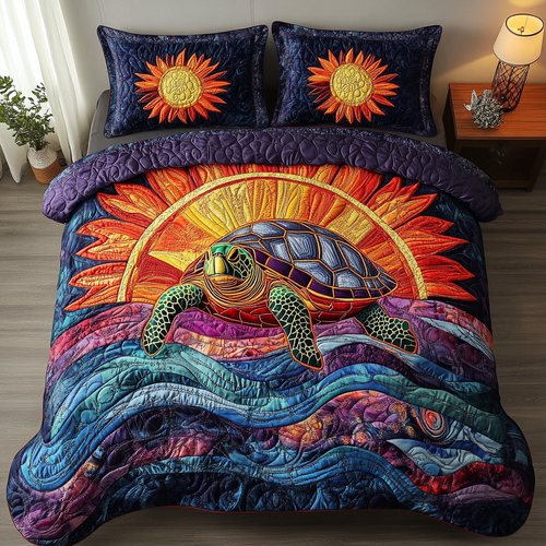 Coastal Serenity 3-Piece Quilted Bedding Set NCU0VH2240