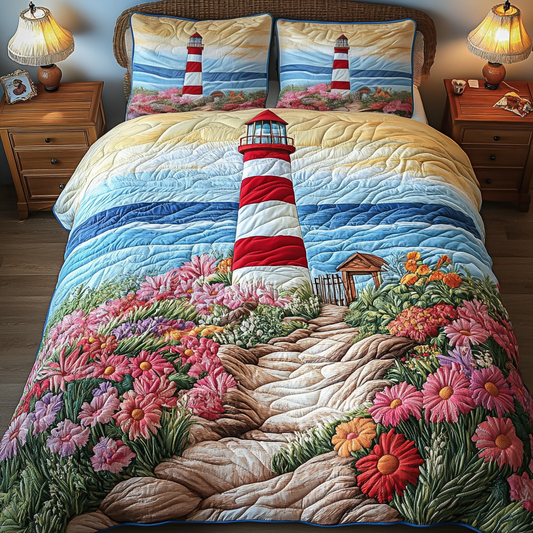 Coastal Serenity 3-Piece Quilted Bedding Set NCU0VH4569