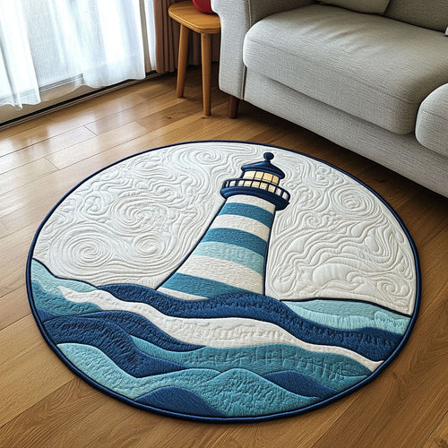 Coastal Serenity Quilted Round Mat NCU0NT5463