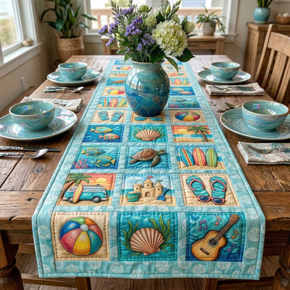 Coastal Summer Quilted Table Runner NCU0NT12502