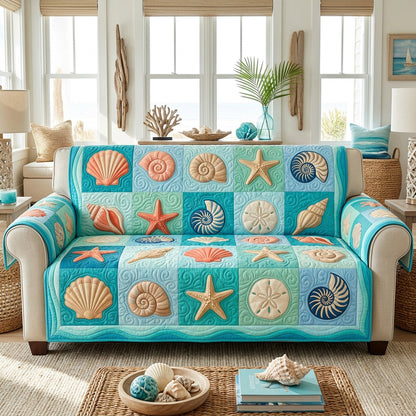 Coastal Treasures Quilted Sofa Cover NCU0TV1974