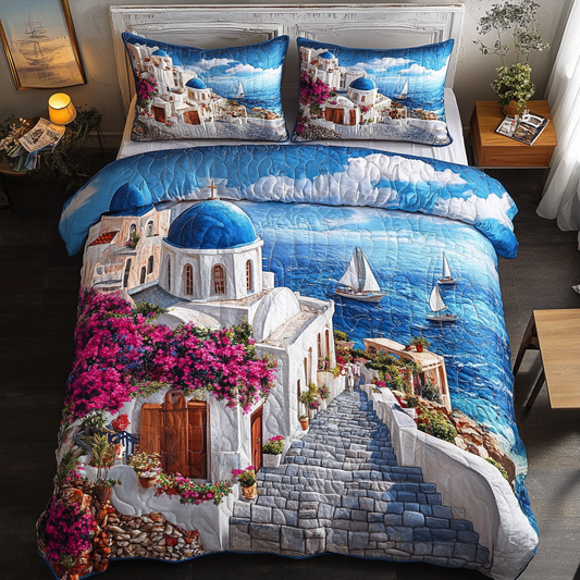 Coastal Vibes 3-Piece Quilted Bedding Set NCU0DK8027