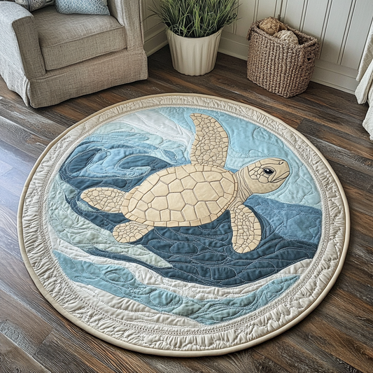 Coastal Wanderer Quilted Round Mat NCU0DK5282