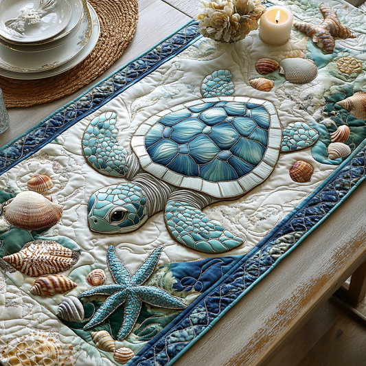 Coastal Wanderer Quilted Table Runner NCU0DV3508