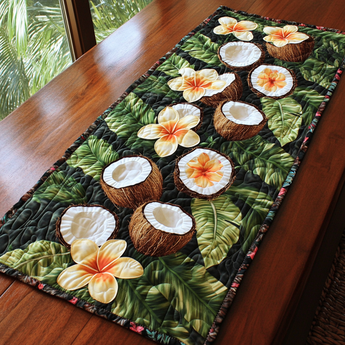 Coconut Breeze Quilted Table Runner NCU0DK5910