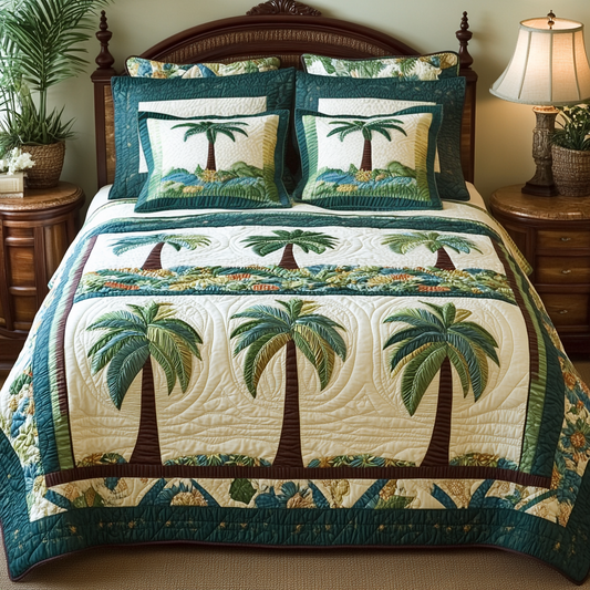 Coconut Coast 3-Piece Quilted Bedding Set NCU0VH4889