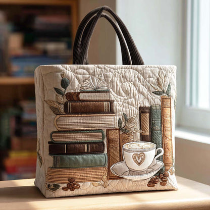 Coffee Chapter Quilted Tote Bag NCU0TD188