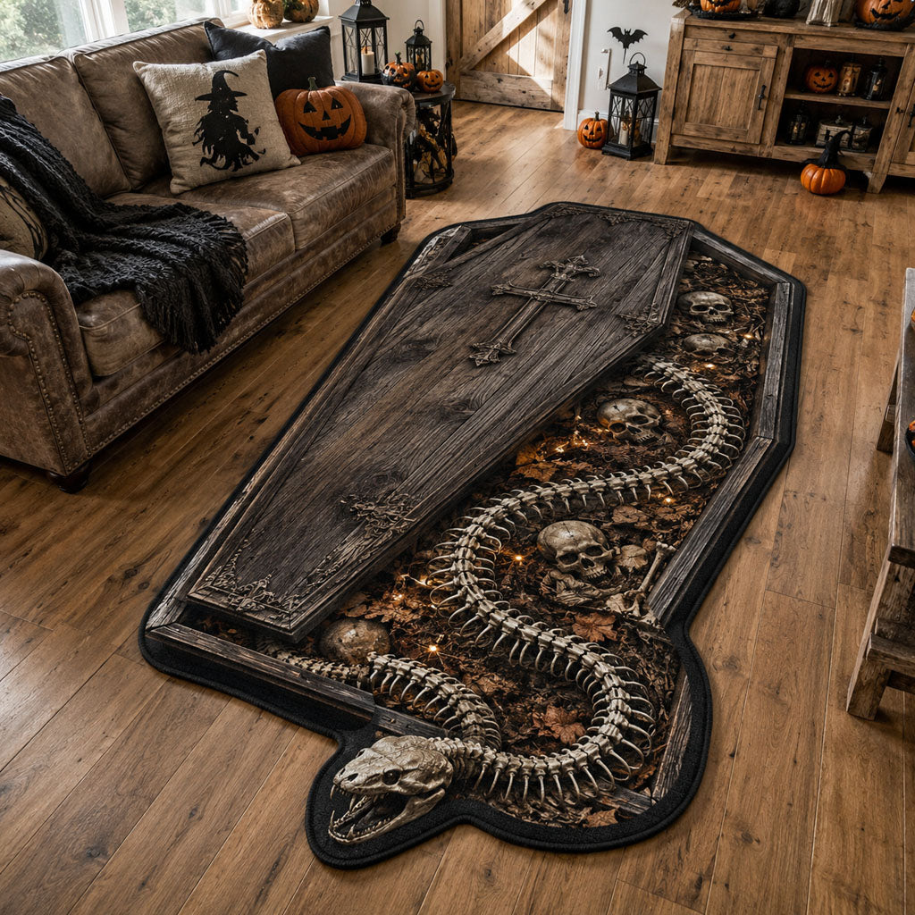 Coffin of the Damned Custom Shape Area Rug NCU0PT11939