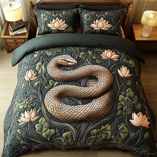 Coiled Charm 3-Piece Quilted Bedding Set NCU0DK3699