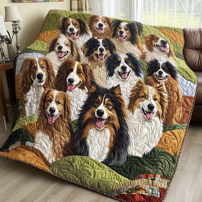 Collie Country Comfort Quilted Blanket NCU0PT4039