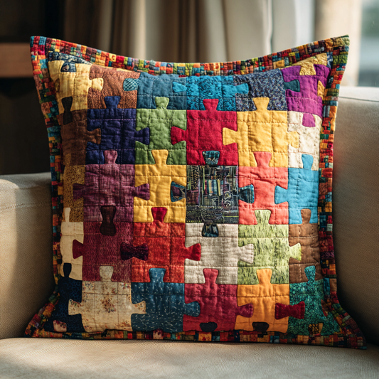 Color Blocks Quilted Pillow Case  NCU0NT9579
