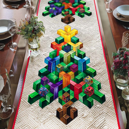Color Blocks Quilted Table Runner NCU0NT9981