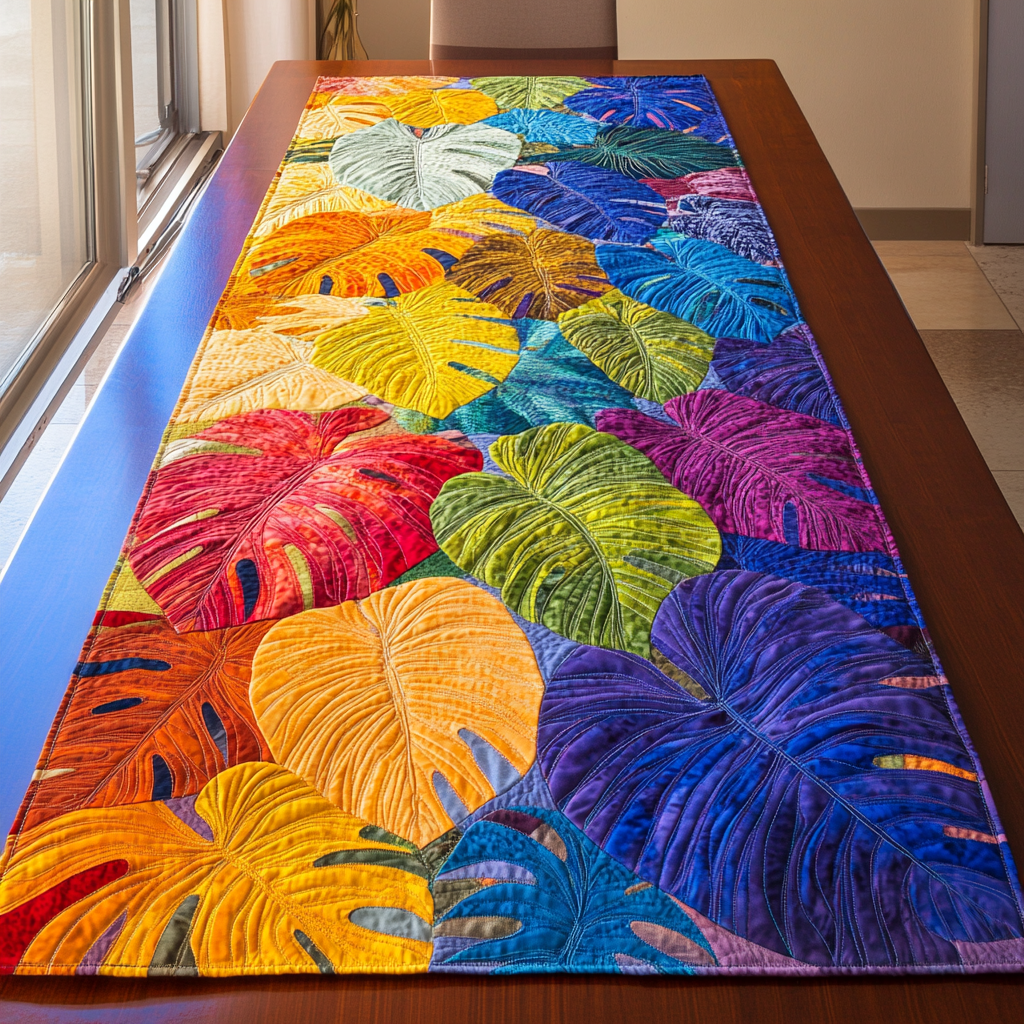 Color Bloom Quilted Table Runner NCU0DK8878