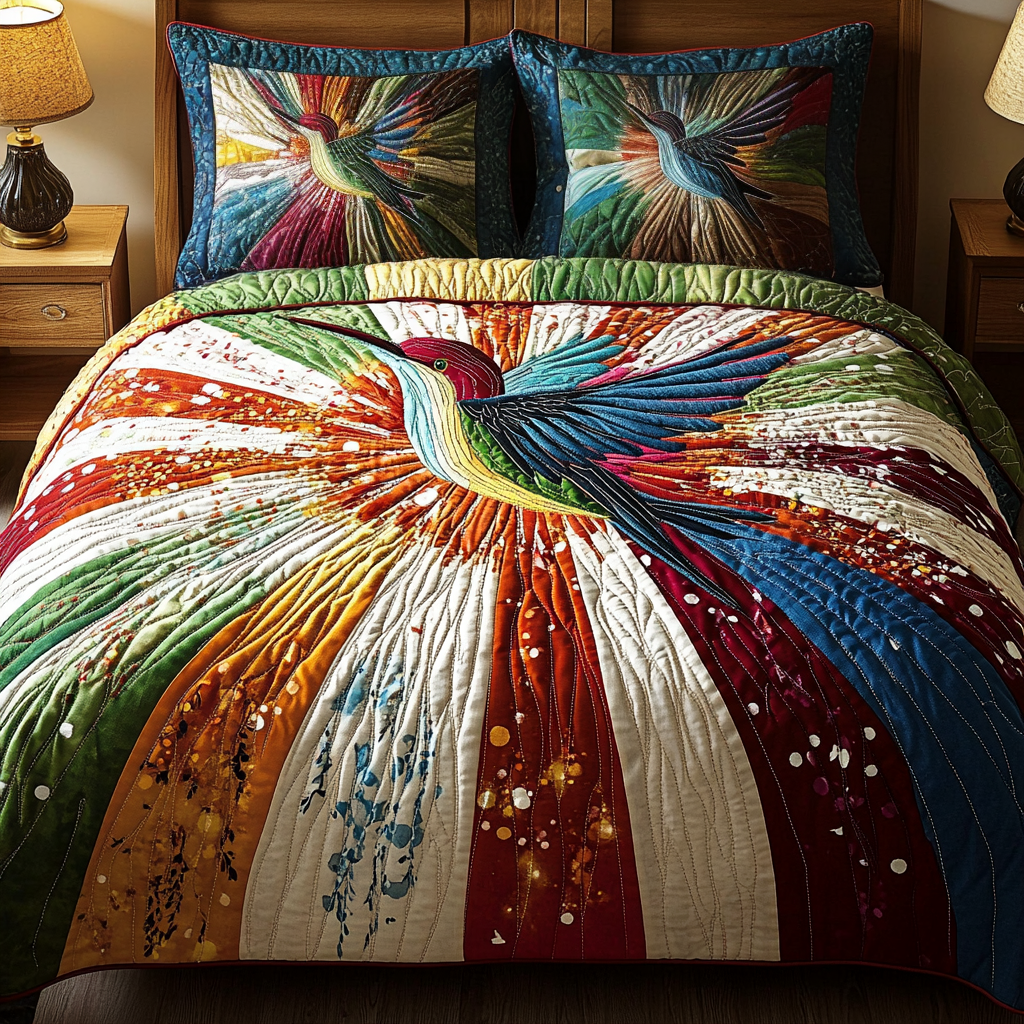 Color Breeze 3-Piece Quilted Bedding Set NCU0VH2218