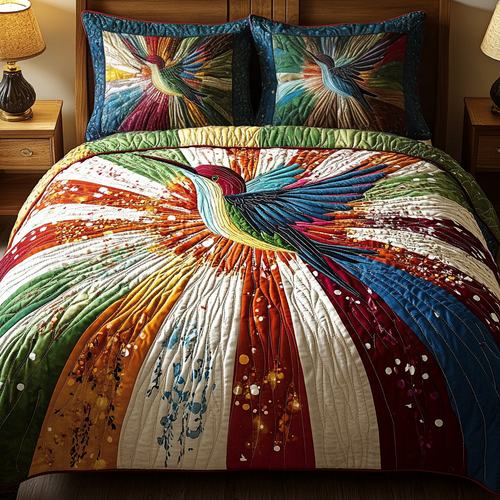 Color Breeze 3-Piece Quilted Bedding Set NCU0VH2218