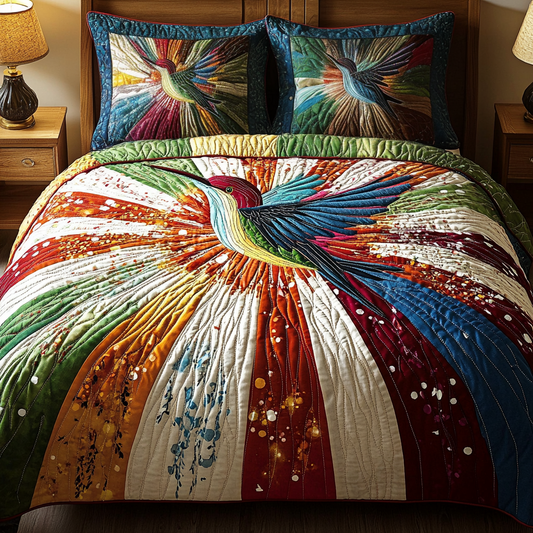 Color Breeze 3-Piece Quilted Bedding Set NCU0VH2218