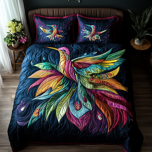 Color Soar 3-Piece Quilted Bedding Set NCU0VH5890