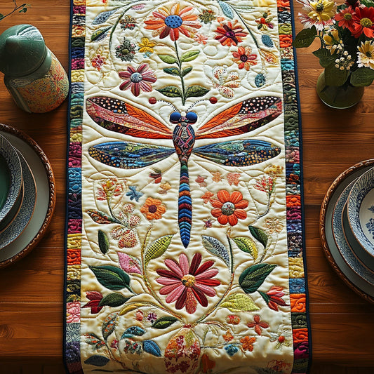 Color Whirl Quilted Table Runner NCU0PT5414