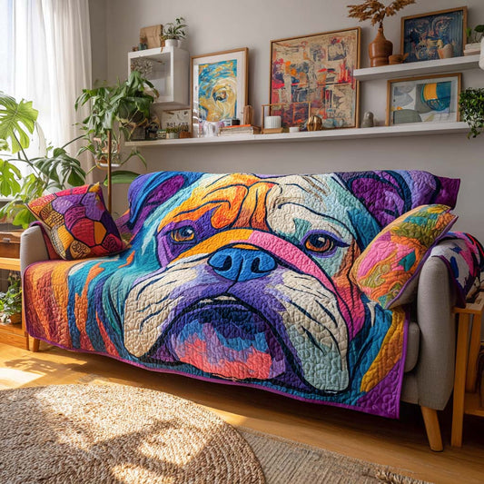 Colorburst Buddy Quilted Sofa Cover NCU0XD1311