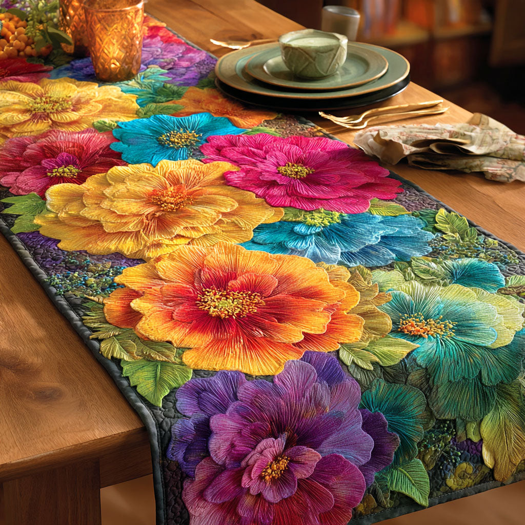 Colorburst Garden Joy Quilted Table Runner NCU0TD701