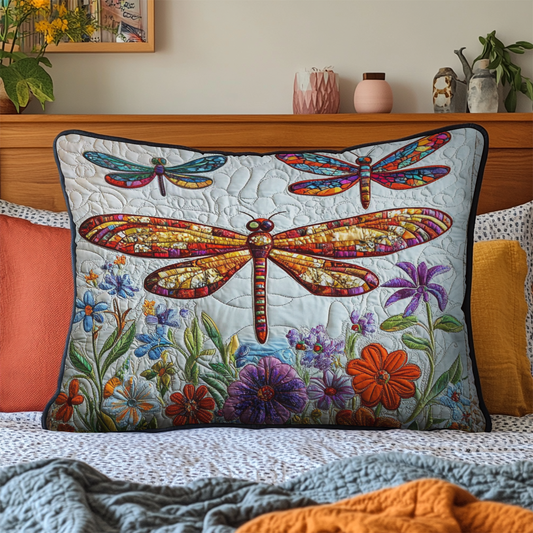 Colorful Dragonfly Quilted Bedding Pillow Case NCU0NT3490