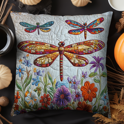 Colorful Dragonfly Quilted Pillow Case NCU0NT3491