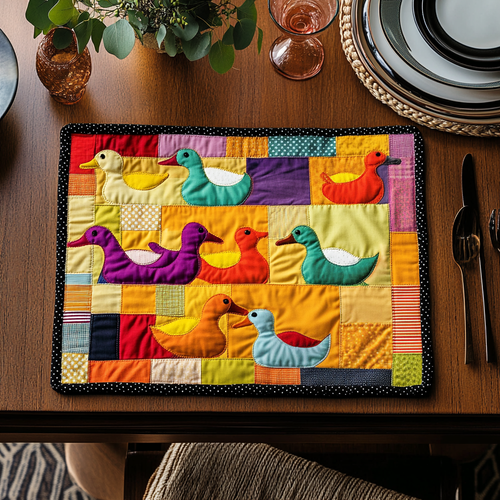 Colorful Duckling Quilted Placemat NCU0DV416