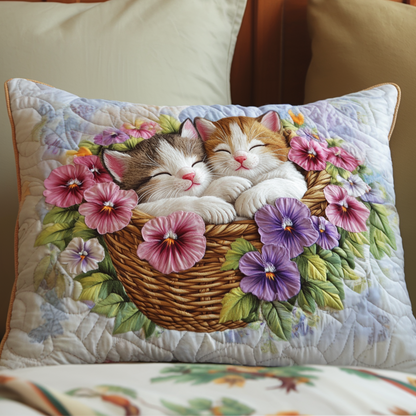 Colorful Kittens Quilted Bedding Pillow Case NCU0NT6367