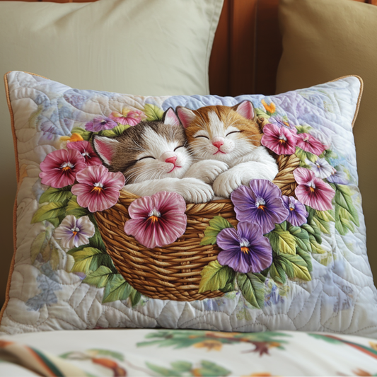 Colorful Kittens Quilted Bedding Pillow Case NCU0NT6367