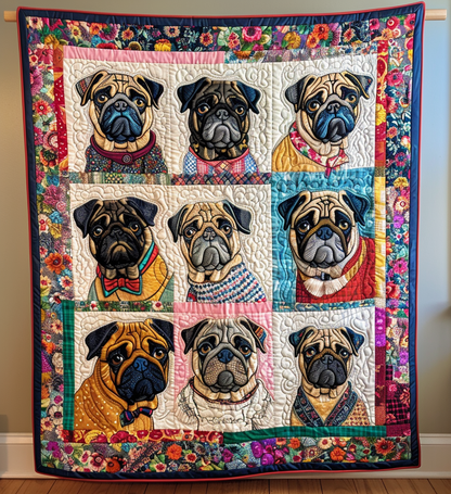 Pug Quilted Blanket NCU0VT11