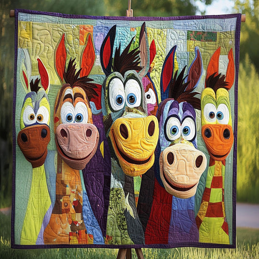 Colorful Burros Quilted Blanket NCU0PT6804