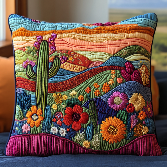 Colorful Cactus Quilted Pillow Case NCU0DV4066