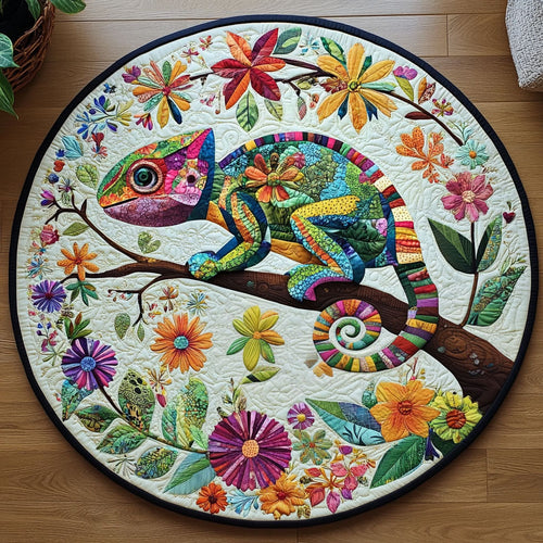 Colorful Camouflage Quilted Round Mat NCU0PT7608