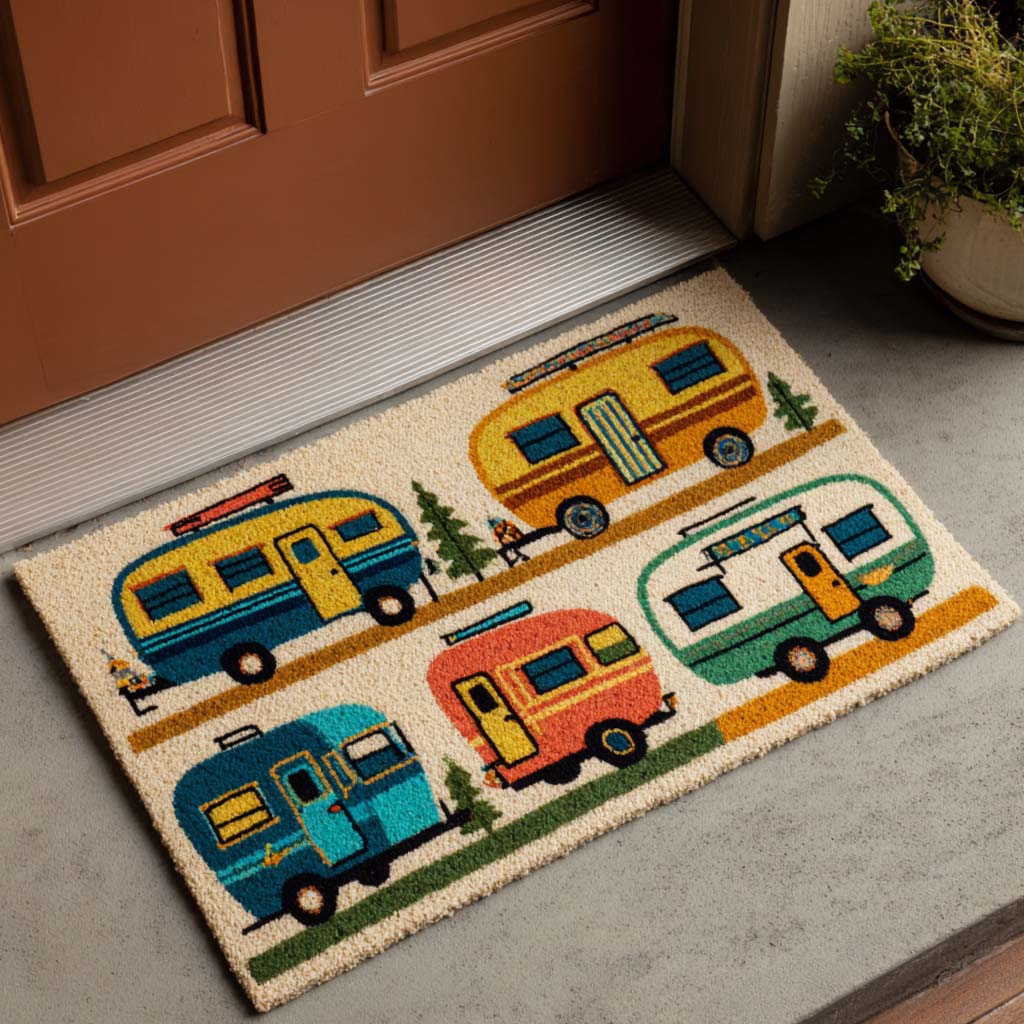 Colorful Campers Doormat NCU0NT10324