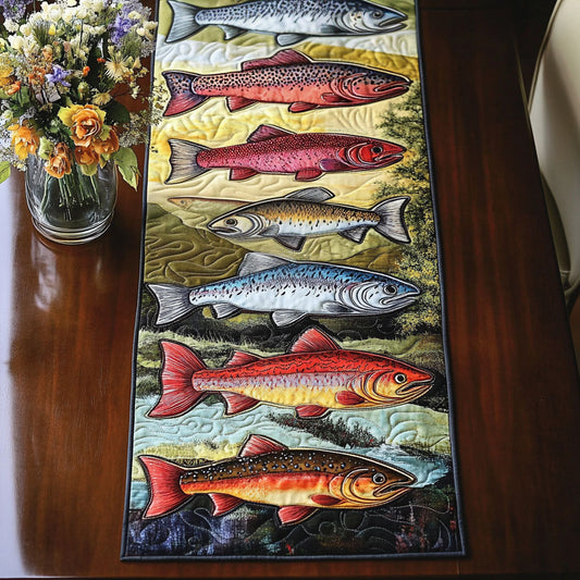 Colorful Catch Quilted Table Runner NCU0NT5294