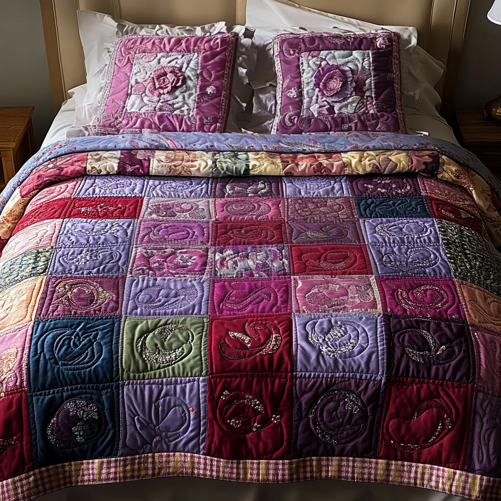 Patchwork 3-Piece Quilted Bedding Set NCU0VT100