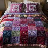 Colorful Comfort 3-Piece Quilted Bedding Set NCU0VH1973