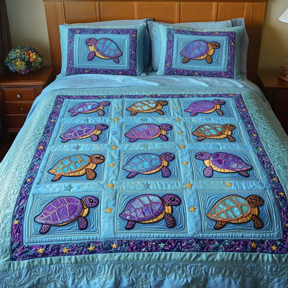 Colorful Companions 3-Piece Quilted Bedding Set NCU0NT2450