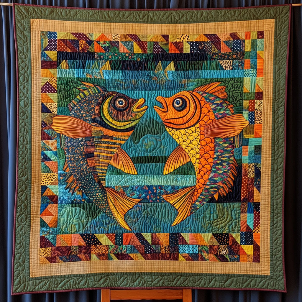Colorful Currents Quilted Blanket NCU0PT5920