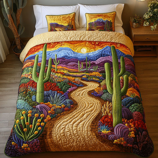 Colorful Desert Trail 3-Piece Quilted Bedding Set NCU0NT5199