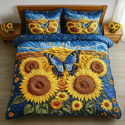 Colorful Drift 3-Piece Quilted Bedding Set NCU0DK6516