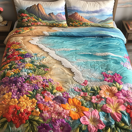 Colorful Dunes 3-Piece Quilted Bedding Set NCU0VH4027