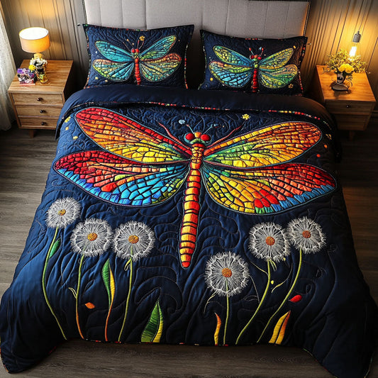 Colorful Flight 3-Piece Quilted Bedding Set NCU0NT5402