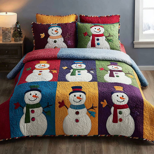 Colorful Frost 3-Piece Quilted Bedding Set NCU0VL2952