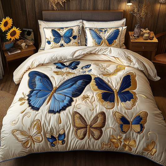 Colorful Gardens 3-Piece Quilted Bedding Set NCU0VL1651