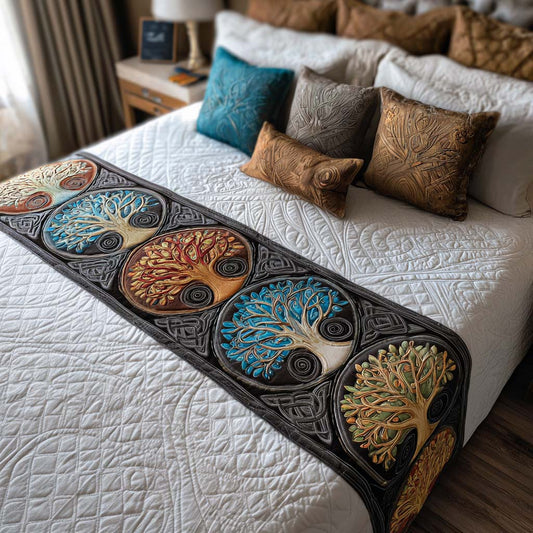 Colorful Grove Quilted Bed Runner NCU0NT8577