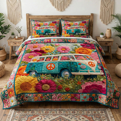 Colorful Horizon 3-Piece Quilted Bedding Set NCU0NT12292