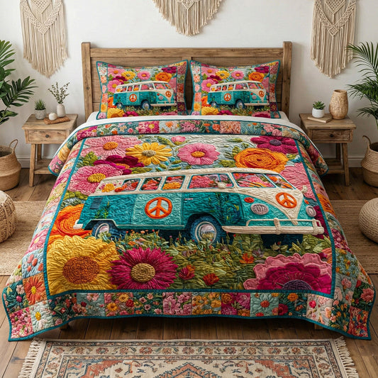 Colorful Horizon 3-Piece Quilted Bedding Set NCU0NT12292